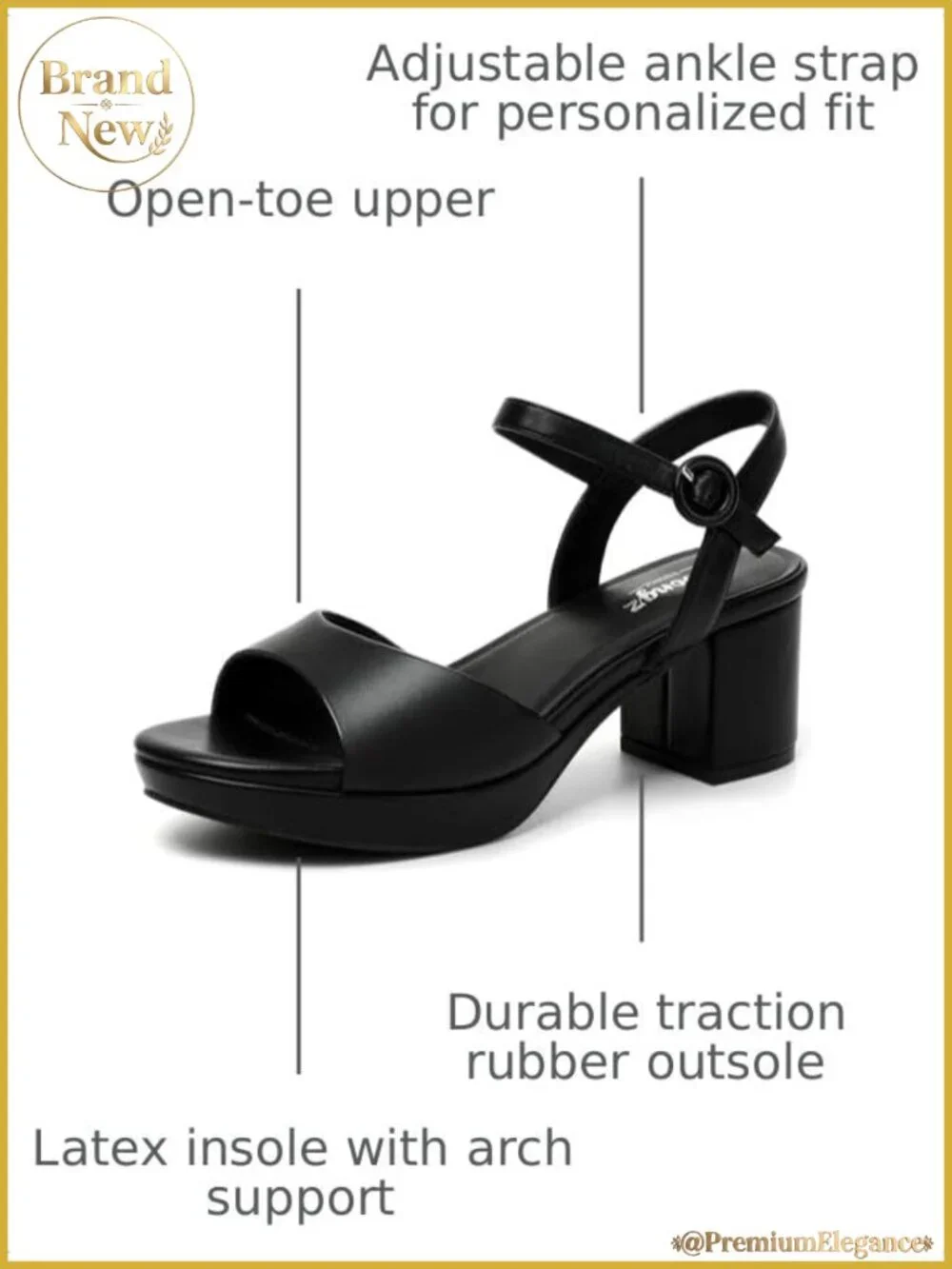Women's Platform Chunky Block Heel Sandals Open Toe Strappy Ankle Strap